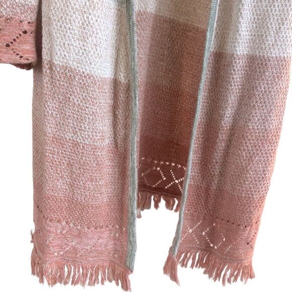 Natural Reflections Multi Color Striped Long Cardigan Size Large - Picture 5 of 9